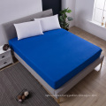 Solid Color Polyester Queen  Size Bed Microfiber Fitted bed sheet set stock